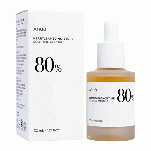 آمپول تسکین دهنده مرطوب کننده آنوا Anua Heartleaf 80% Moisture Soothing Ampoule